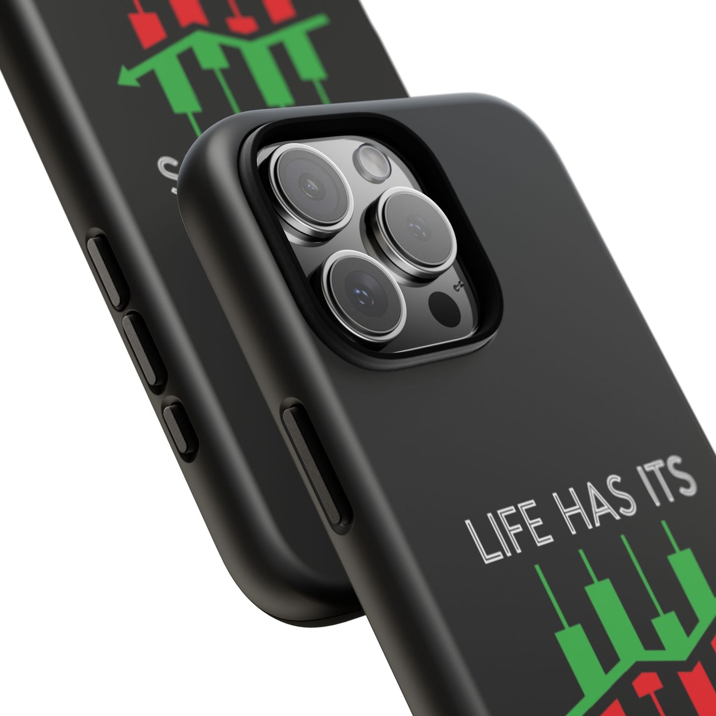 Stylish Phone Case for Day Traders, Life Has Its Ups and Downs, Unique Gift for Traders, Trendy Tech Accessories, iPhone Cover