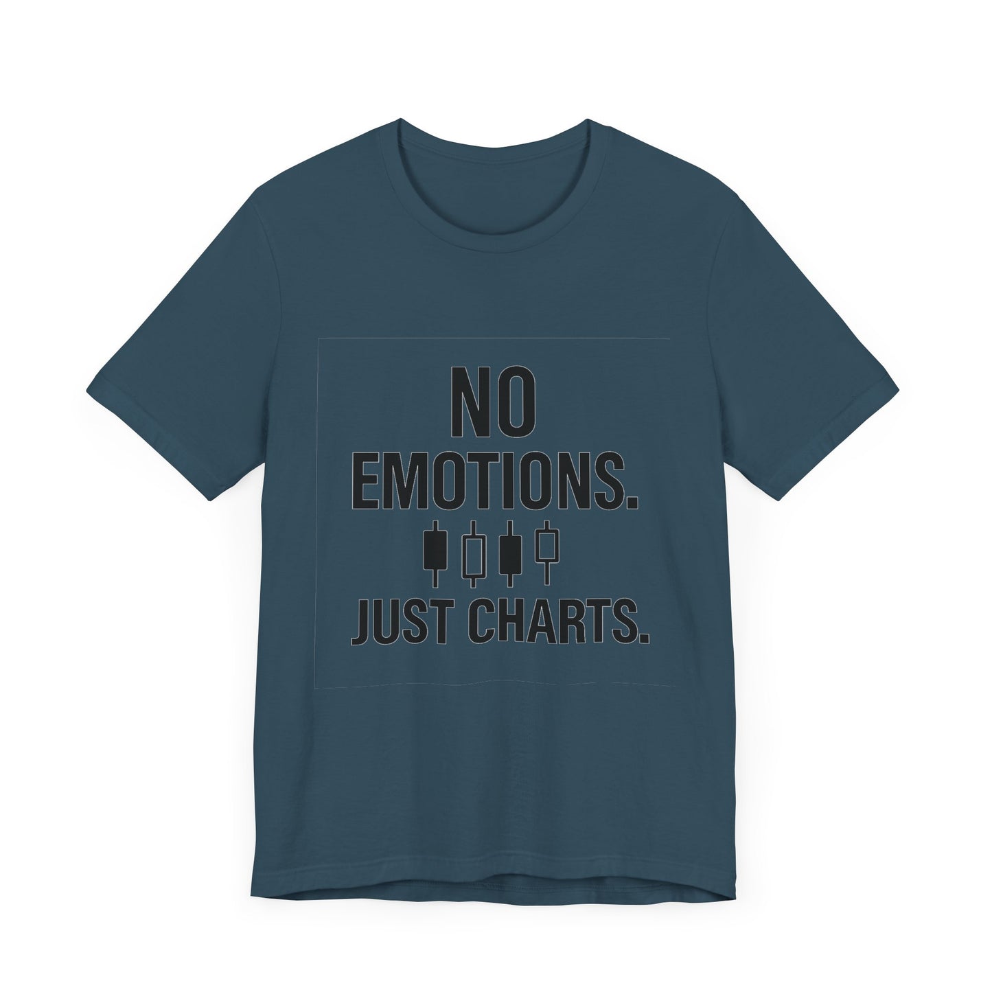 No Emotions Just Charts T-Shirt – Bold Trader Mindset Tee with Candlestick Pattern | Trading Psychology Shirt | Stock Market Gift