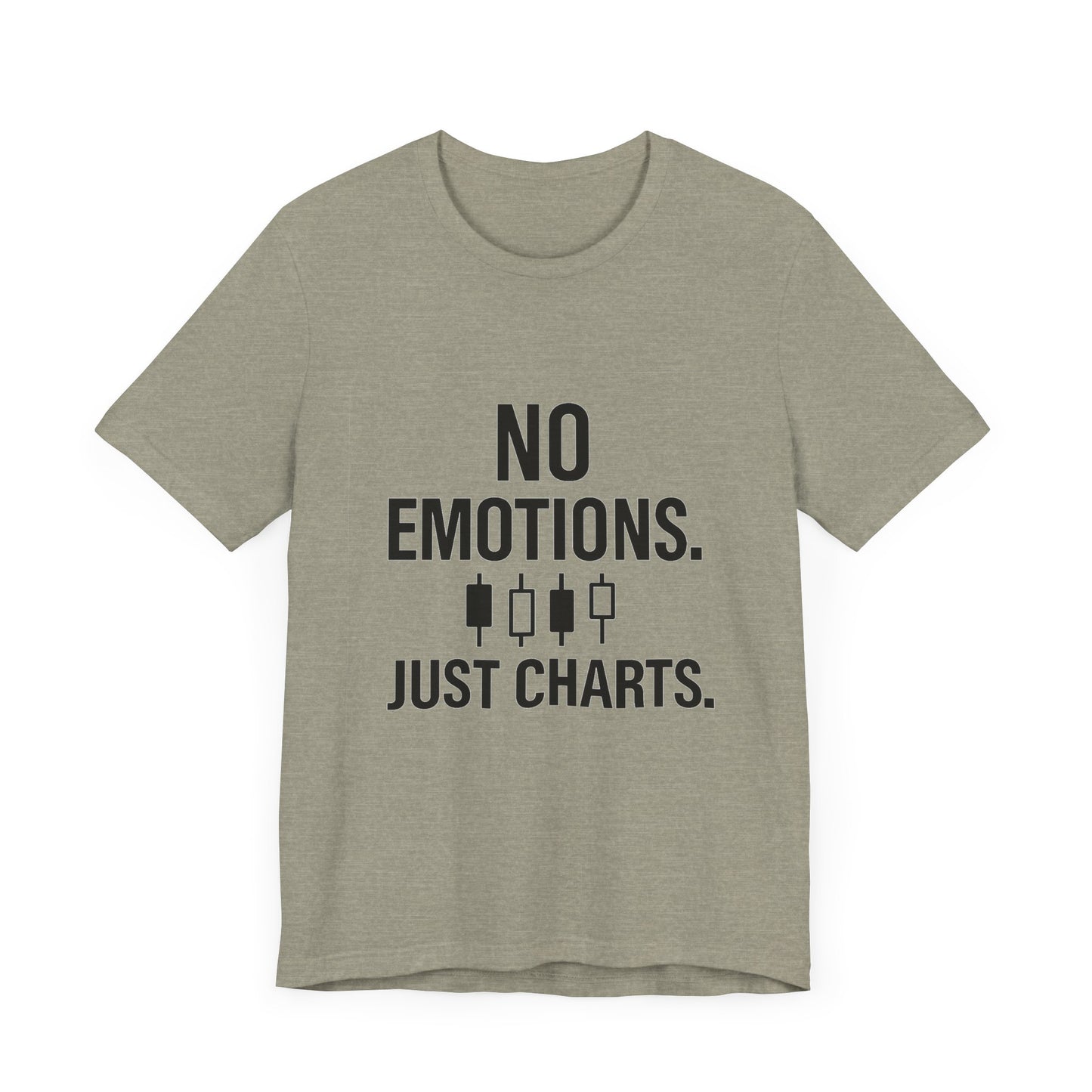 No Emotions Just Charts T-Shirt – Bold Trader Mindset Tee with Candlestick Pattern | Trading Psychology Shirt | Stock Market Gift