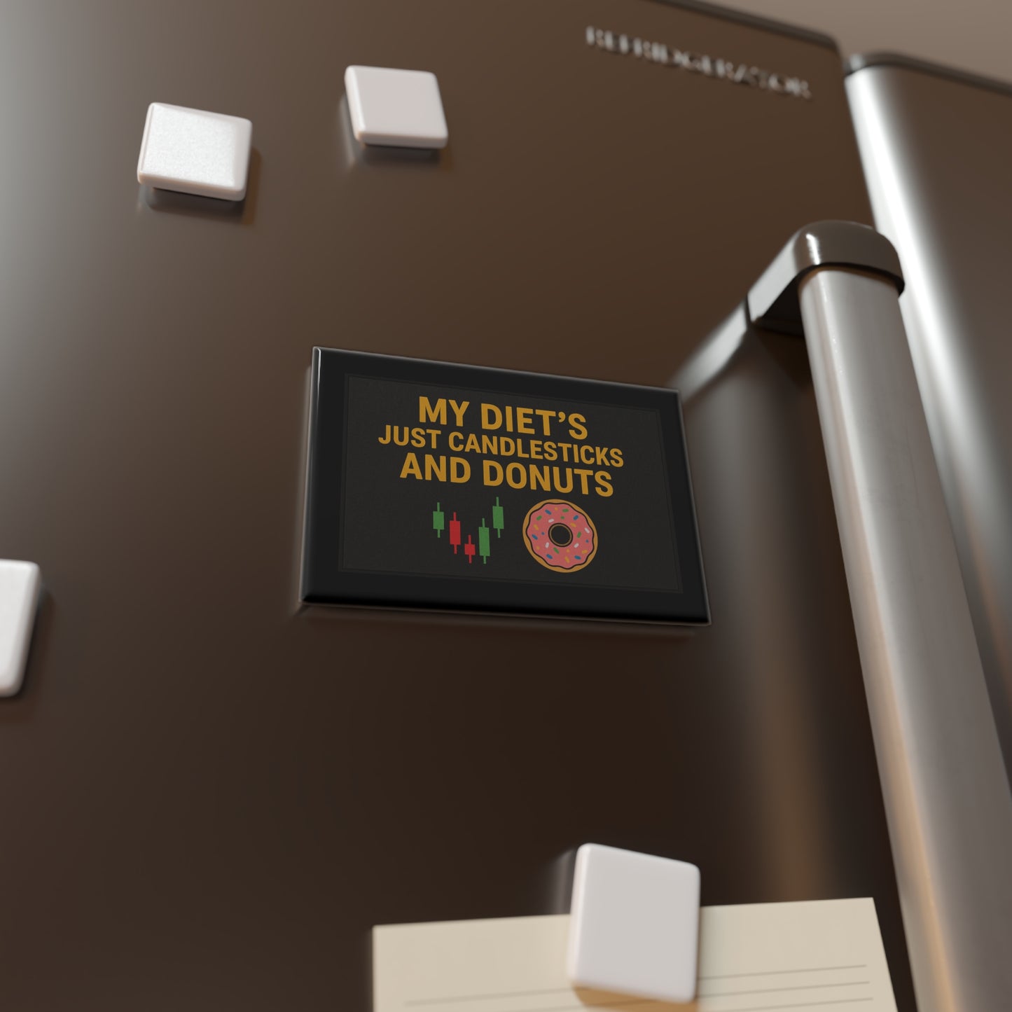 Funny Donut Magnet – Sweet & Sassy Rectangle Fridge Decor | Cute Gift for Traders, Foodies & Office Humor