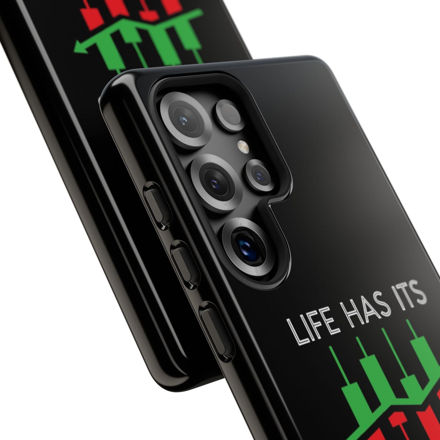Stylish Phone Case for Day Traders, Life Has Its Ups and Downs, Unique Gift for Traders, Trendy Tech Accessories, iPhone Cover