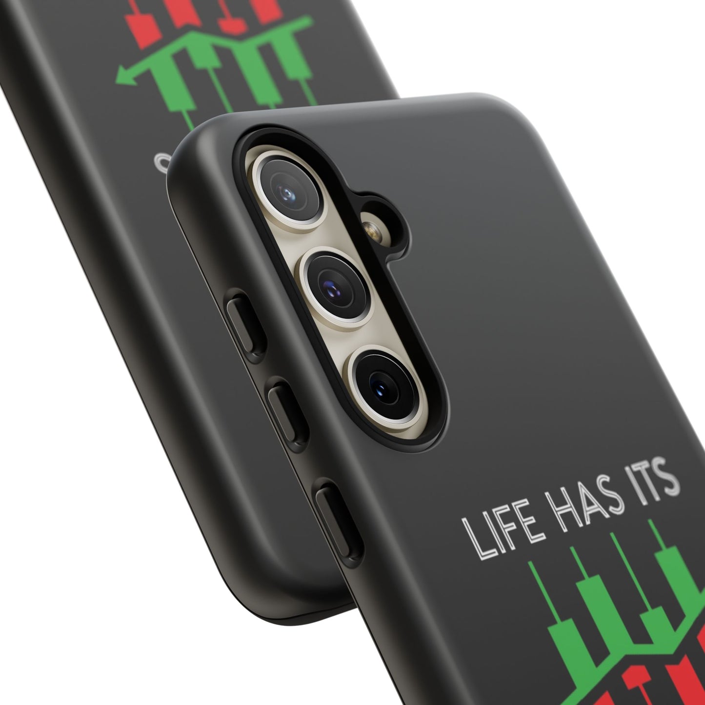 Stylish Phone Case for Day Traders, Life Has Its Ups and Downs, Unique Gift for Traders, Trendy Tech Accessories, iPhone Cover