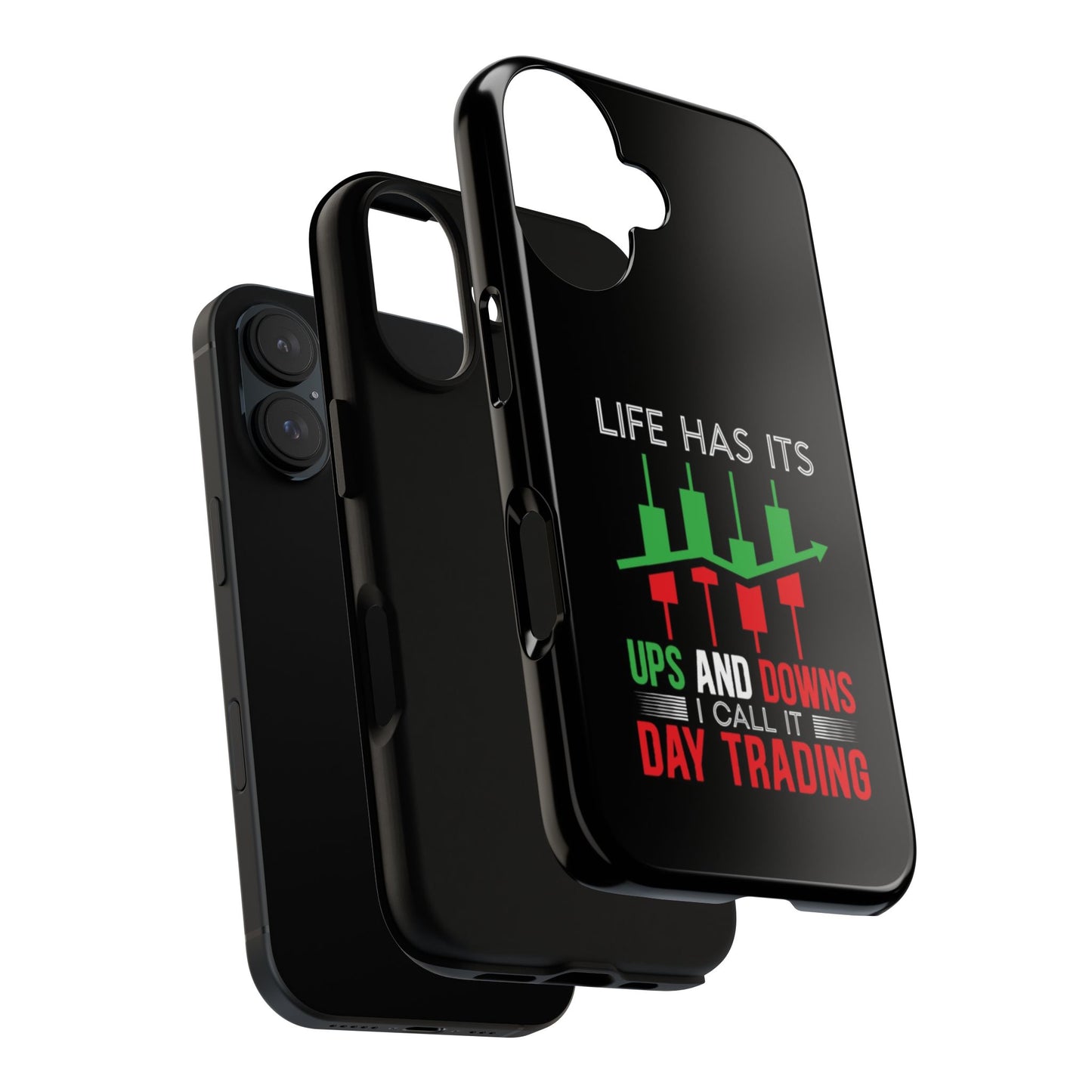 Stylish Phone Case for Day Traders, Life Has Its Ups and Downs, Unique Gift for Traders, Trendy Tech Accessories, iPhone Cover