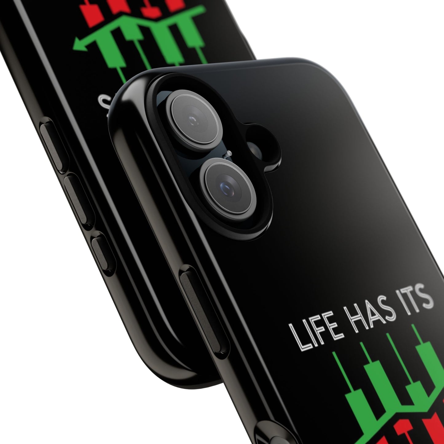 Stylish Phone Case for Day Traders, Life Has Its Ups and Downs, Unique Gift for Traders, Trendy Tech Accessories, iPhone Cover