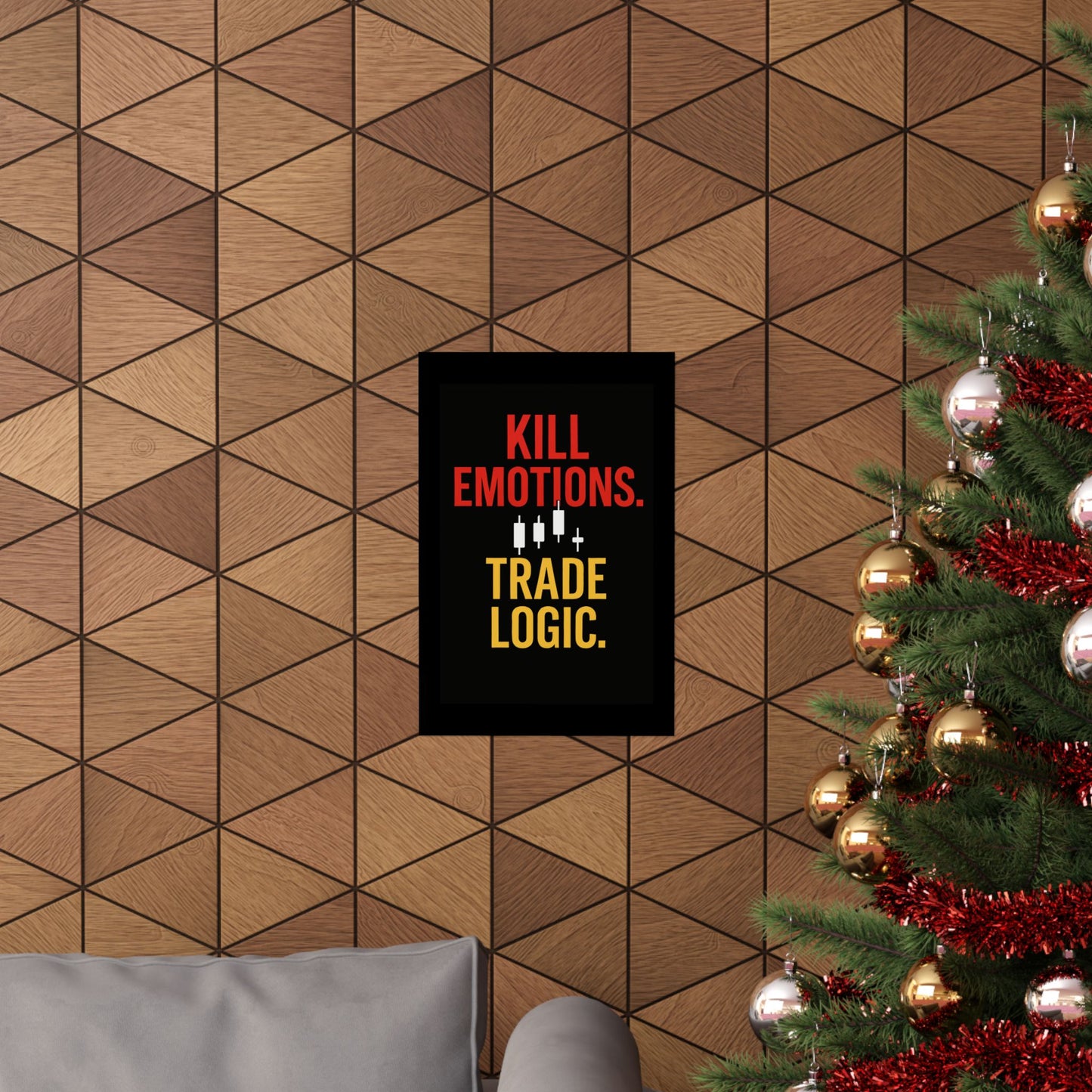 KILL EMOTIONS. TRADE LOGIC. – Bold Trading Mindset Poster | Stock Market Wall Art | Trader Motivation Print
