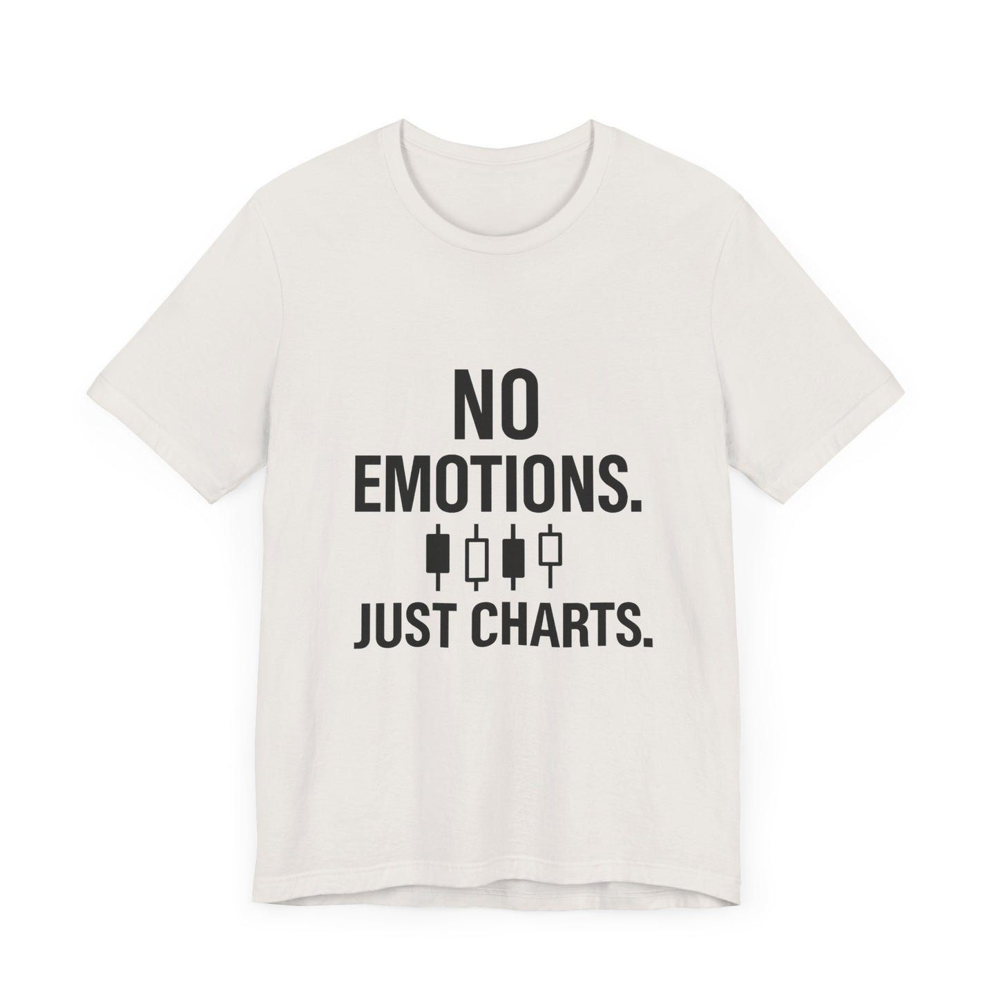 No Emotions Just Charts T-Shirt – Bold Trader Mindset Tee with Candlestick Pattern | Trading Psychology Shirt | Stock Market Gift