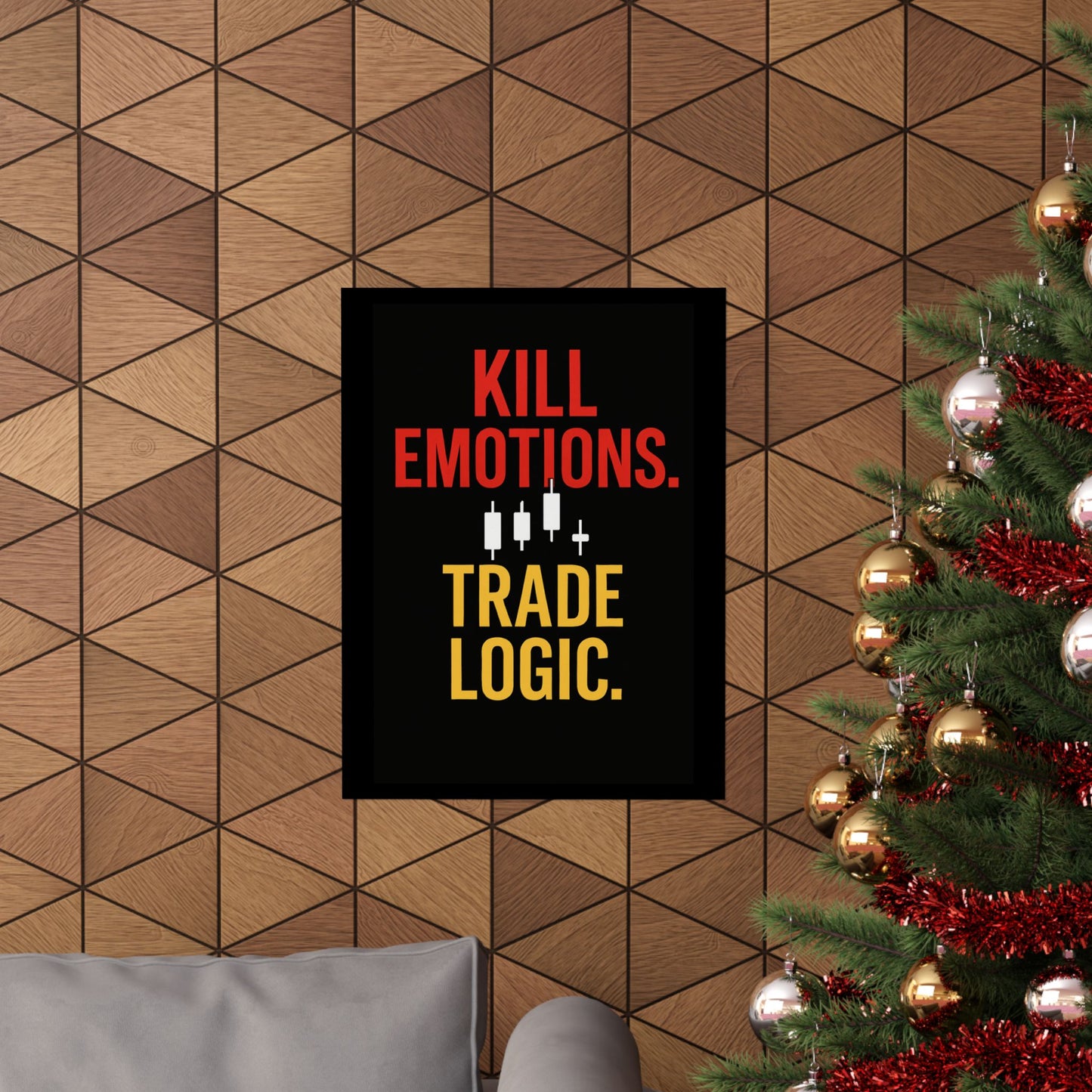 KILL EMOTIONS. TRADE LOGIC. – Bold Trading Mindset Poster | Stock Market Wall Art | Trader Motivation Print