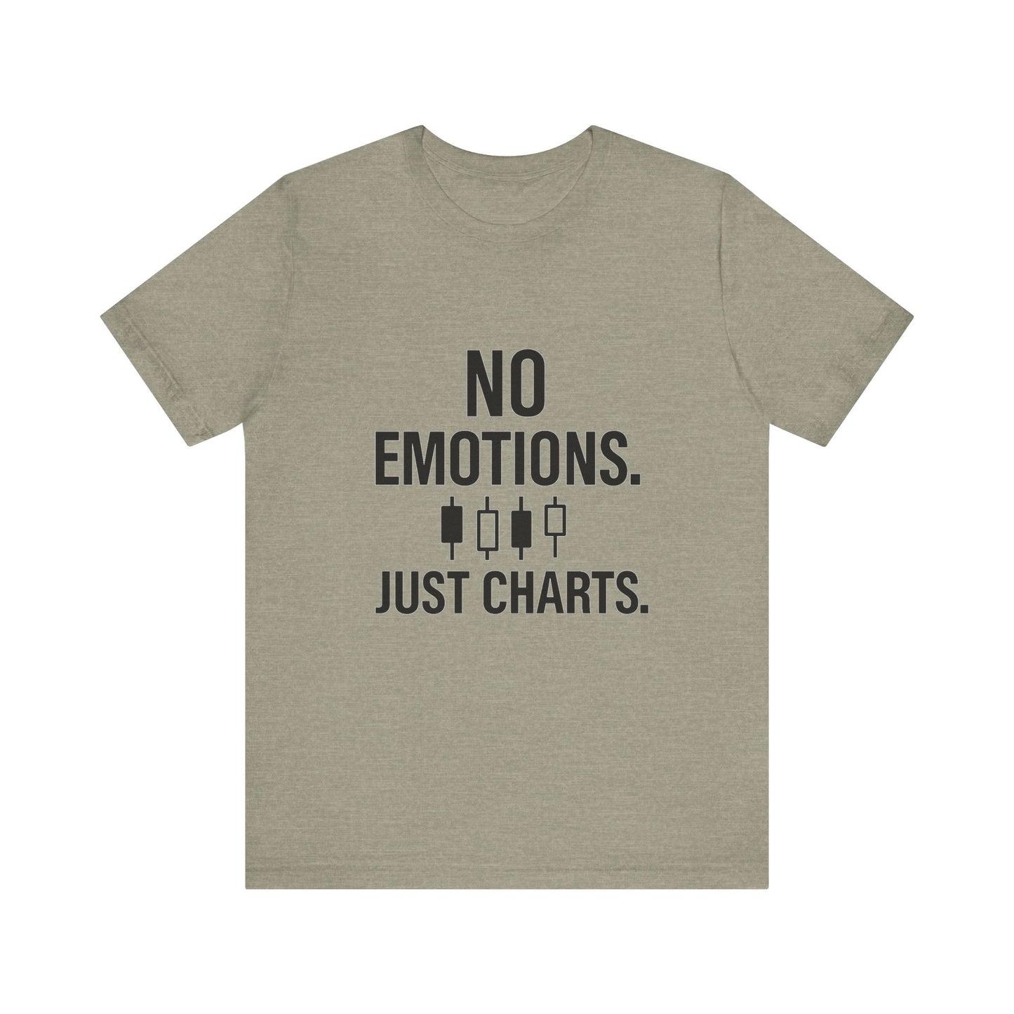 No Emotions Just Charts T-Shirt – Bold Trader Mindset Tee with Candlestick Pattern | Trading Psychology Shirt | Stock Market Gift
