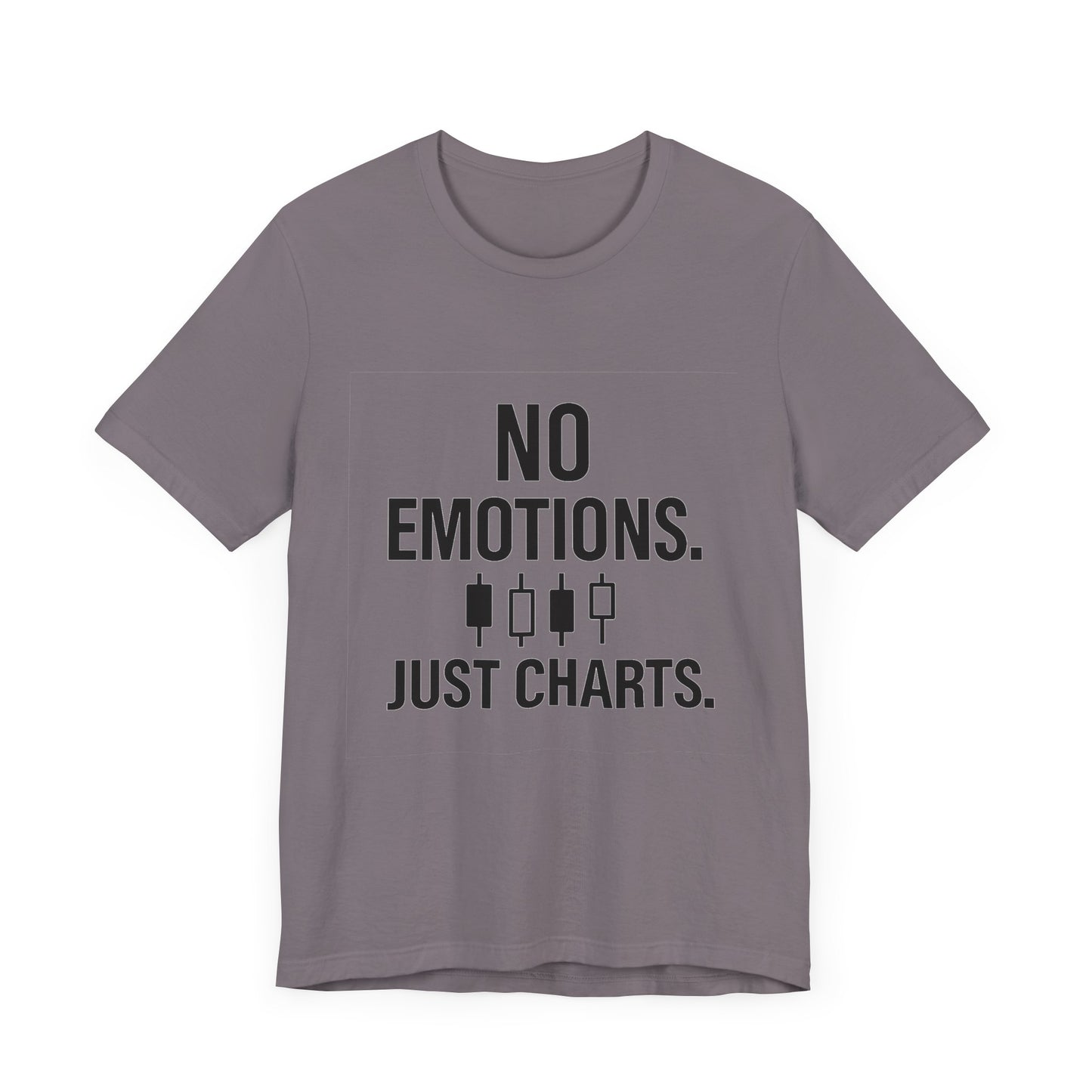 No Emotions Just Charts T-Shirt – Bold Trader Mindset Tee with Candlestick Pattern | Trading Psychology Shirt | Stock Market Gift