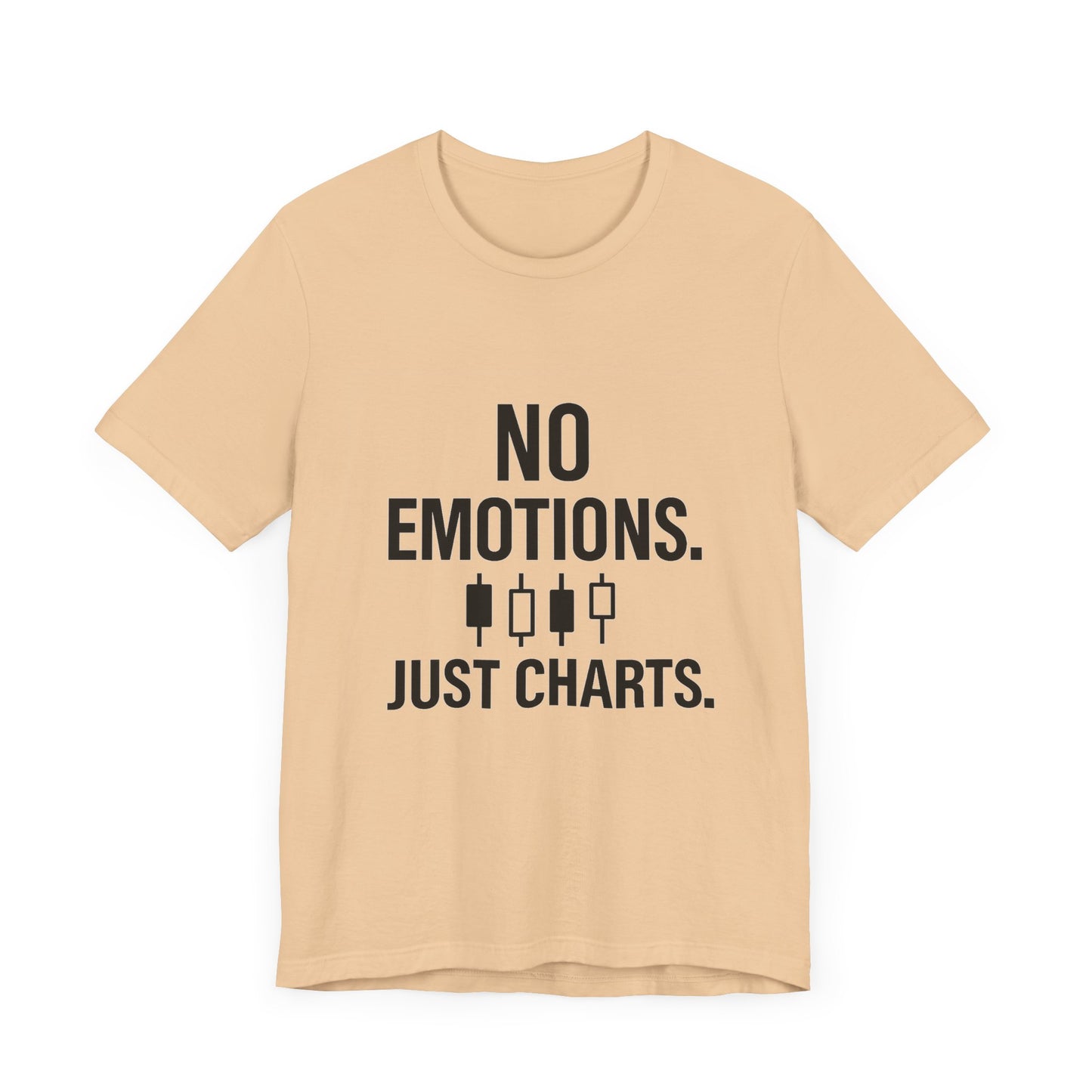 No Emotions Just Charts T-Shirt – Bold Trader Mindset Tee with Candlestick Pattern | Trading Psychology Shirt | Stock Market Gift