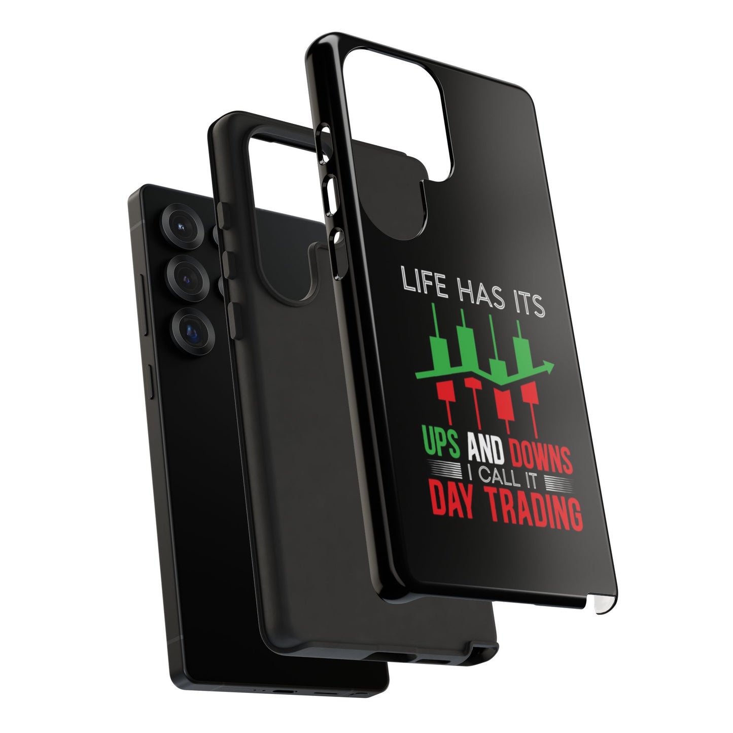 Stylish Phone Case for Day Traders, Life Has Its Ups and Downs, Unique Gift for Traders, Trendy Tech Accessories, iPhone Cover