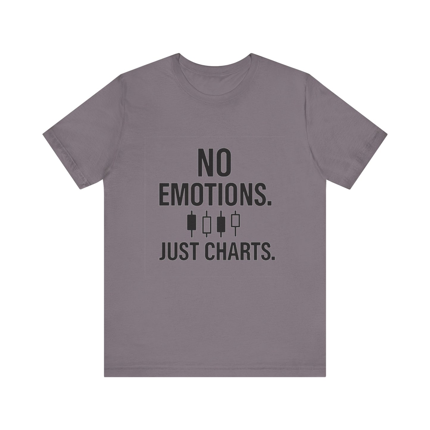 No Emotions Just Charts T-Shirt – Bold Trader Mindset Tee with Candlestick Pattern | Trading Psychology Shirt | Stock Market Gift
