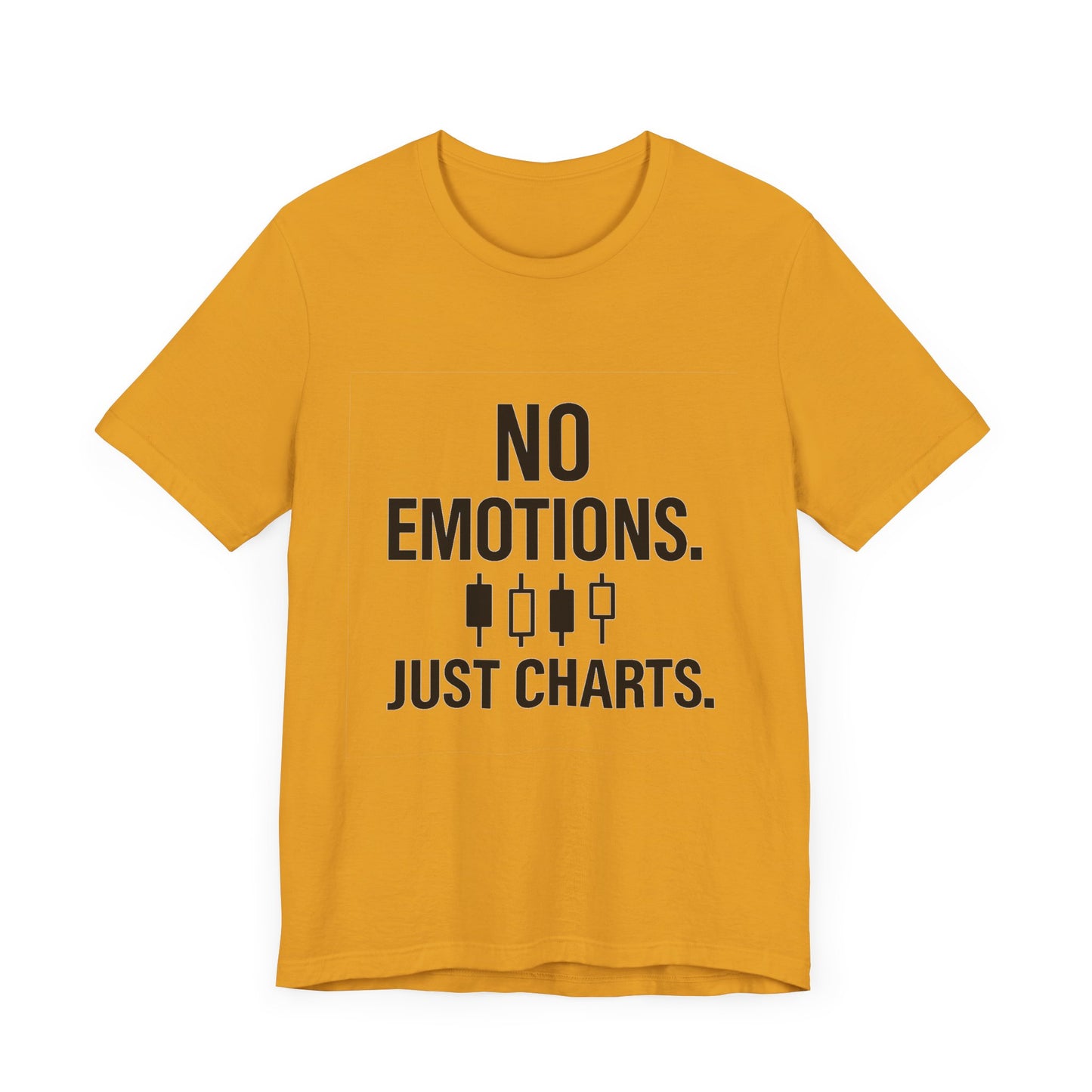 No Emotions Just Charts T-Shirt – Bold Trader Mindset Tee with Candlestick Pattern | Trading Psychology Shirt | Stock Market Gift