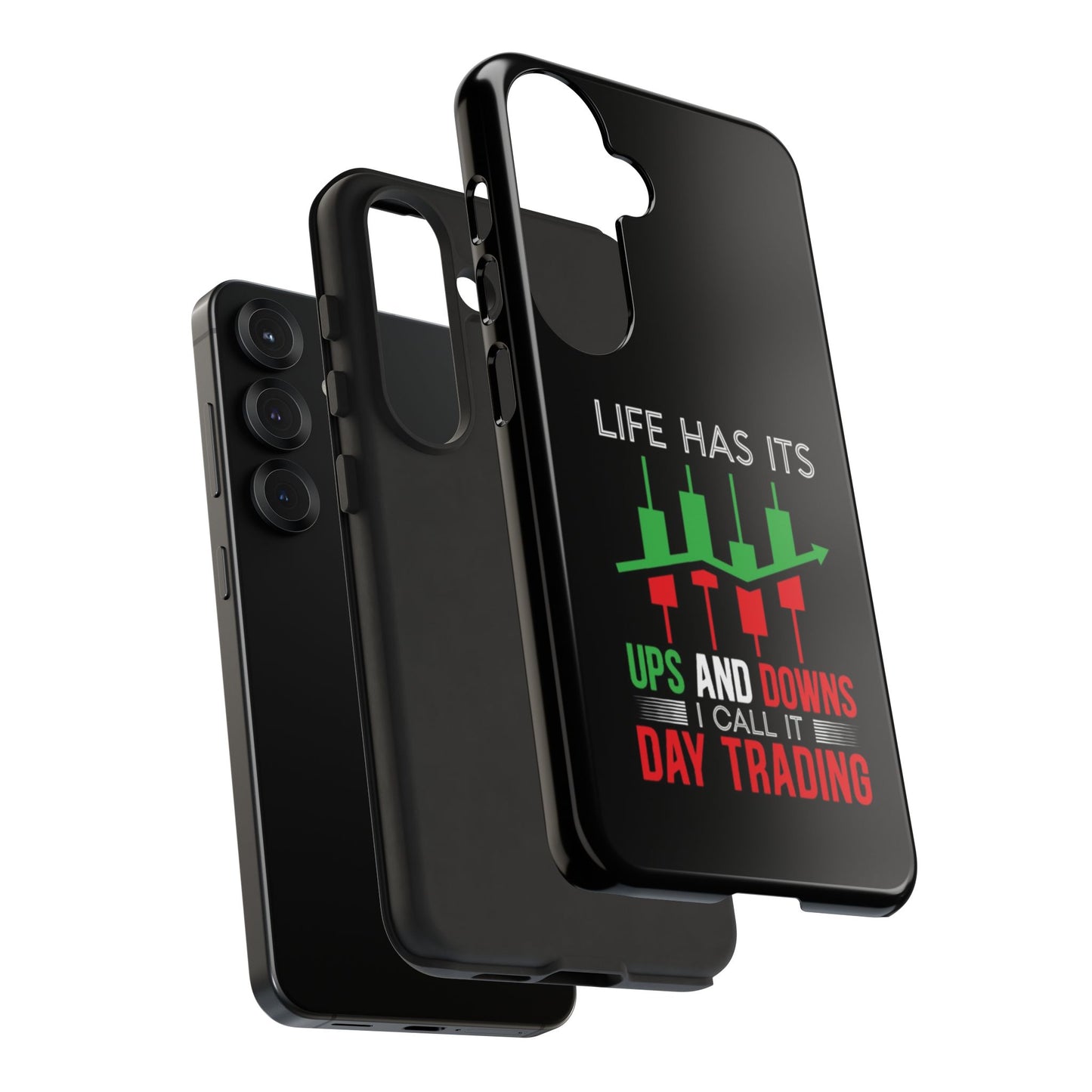 Stylish Phone Case for Day Traders, Life Has Its Ups and Downs, Unique Gift for Traders, Trendy Tech Accessories, iPhone Cover