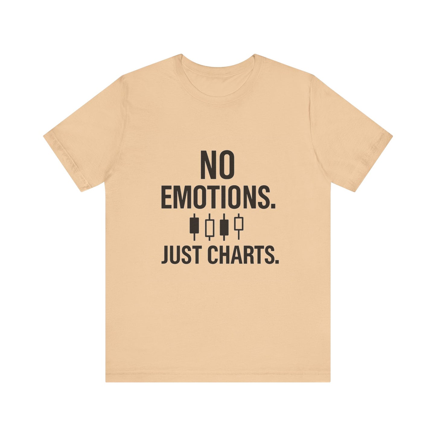 No Emotions Just Charts T-Shirt – Bold Trader Mindset Tee with Candlestick Pattern | Trading Psychology Shirt | Stock Market Gift
