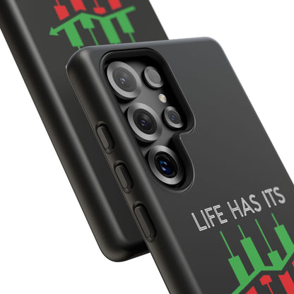 Stylish Phone Case for Day Traders, Life Has Its Ups and Downs, Unique Gift for Traders, Trendy Tech Accessories, iPhone Cover