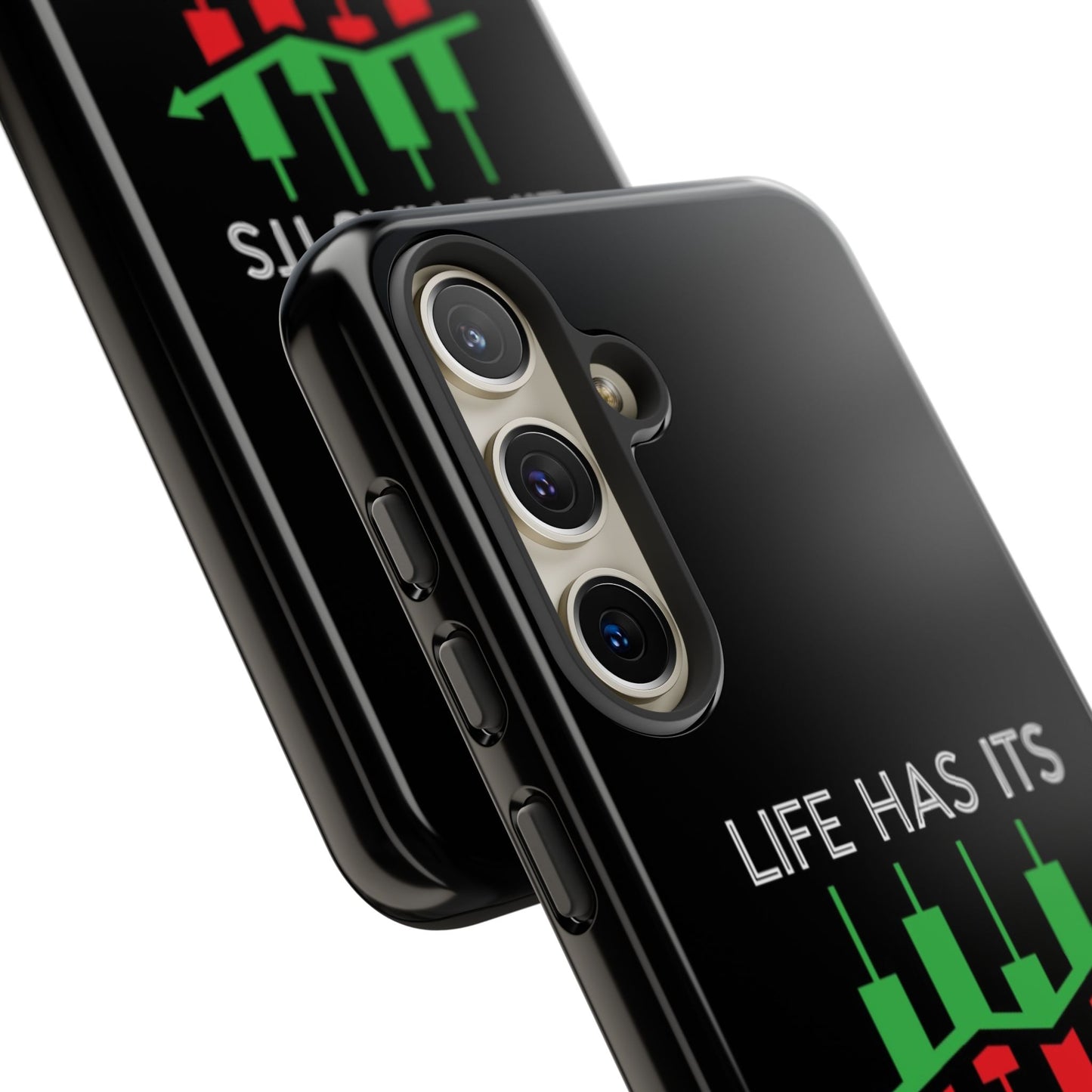 Stylish Phone Case for Day Traders, Life Has Its Ups and Downs, Unique Gift for Traders, Trendy Tech Accessories, iPhone Cover