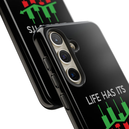 Stylish Phone Case for Day Traders, Life Has Its Ups and Downs, Unique Gift for Traders, Trendy Tech Accessories, iPhone Cover