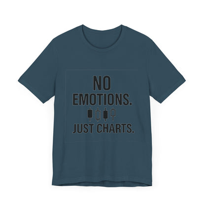 No Emotions Just Charts T-Shirt – Bold Trader Mindset Tee with Candlestick Pattern | Trading Psychology Shirt | Stock Market Gift