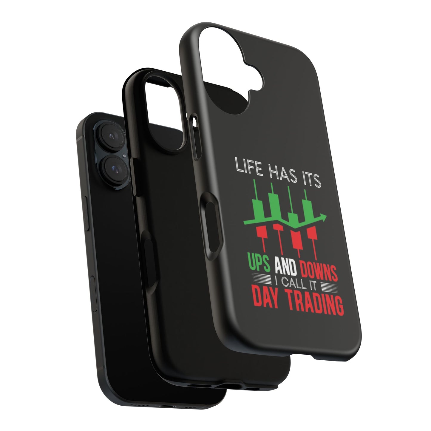 Stylish Phone Case for Day Traders, Life Has Its Ups and Downs, Unique Gift for Traders, Trendy Tech Accessories, iPhone Cover