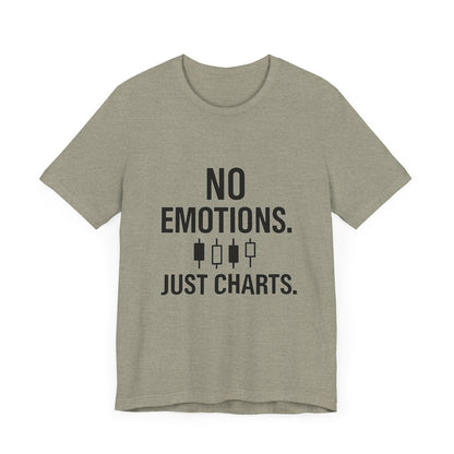 No Emotions Just Charts T-Shirt – Bold Trader Mindset Tee with Candlestick Pattern | Trading Psychology Shirt | Stock Market Gift