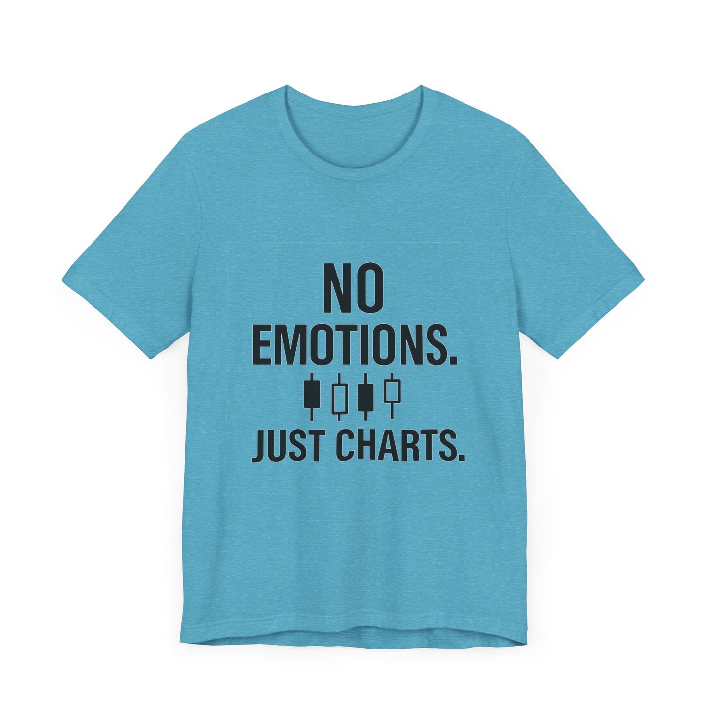 No Emotions Just Charts T-Shirt – Bold Trader Mindset Tee with Candlestick Pattern | Trading Psychology Shirt | Stock Market Gift