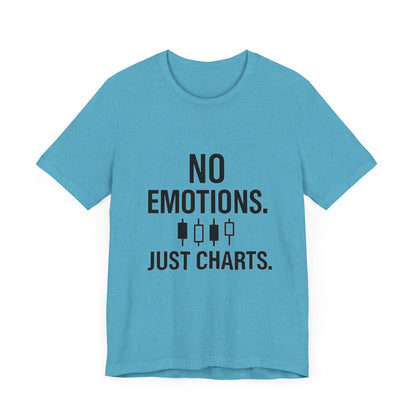 No Emotions Just Charts T-Shirt – Bold Trader Mindset Tee with Candlestick Pattern | Trading Psychology Shirt | Stock Market Gift
