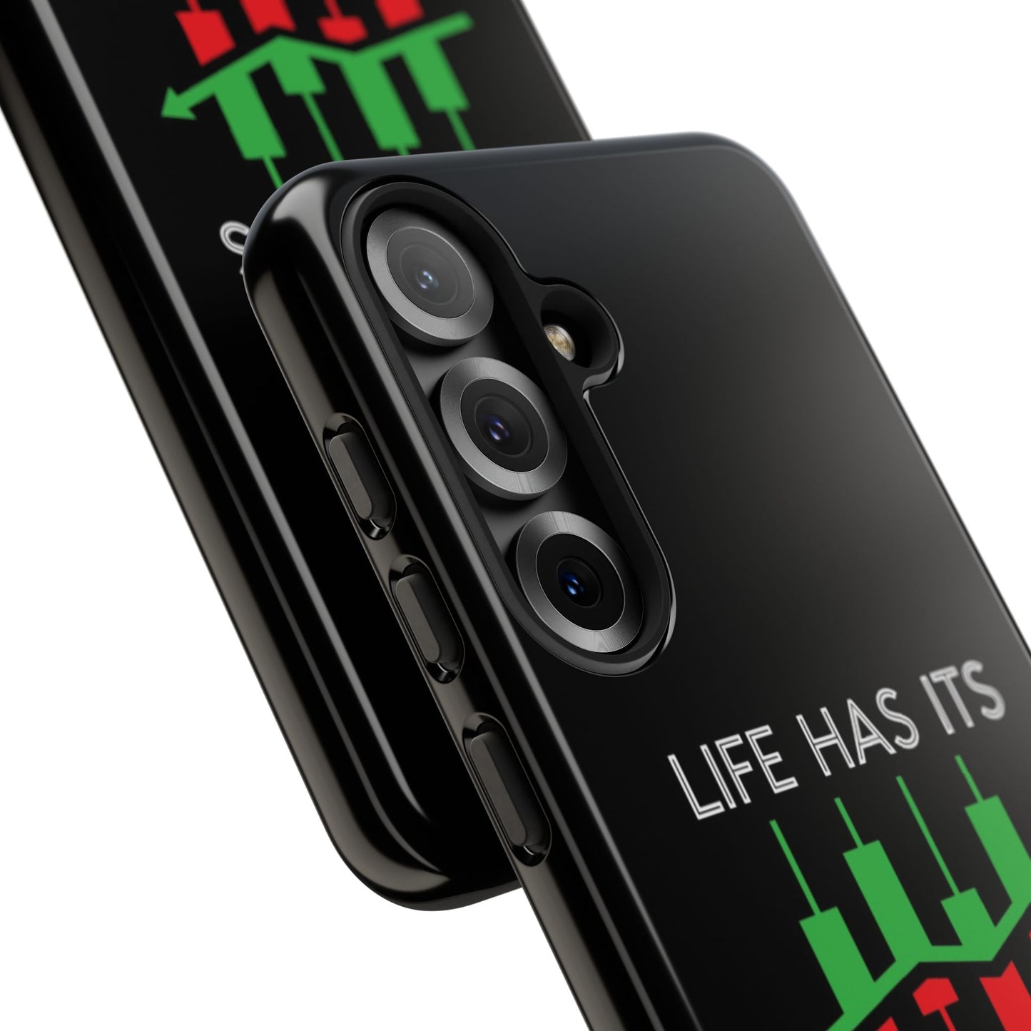 Stylish Phone Case for Day Traders, Life Has Its Ups and Downs, Unique Gift for Traders, Trendy Tech Accessories, iPhone Cover