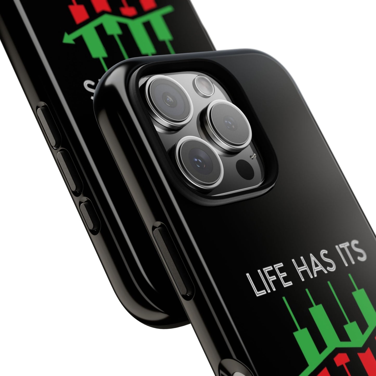 Stylish Phone Case for Day Traders, Life Has Its Ups and Downs, Unique Gift for Traders, Trendy Tech Accessories, iPhone Cover