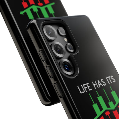 Stylish Phone Case for Day Traders, Life Has Its Ups and Downs, Unique Gift for Traders, Trendy Tech Accessories, iPhone Cover