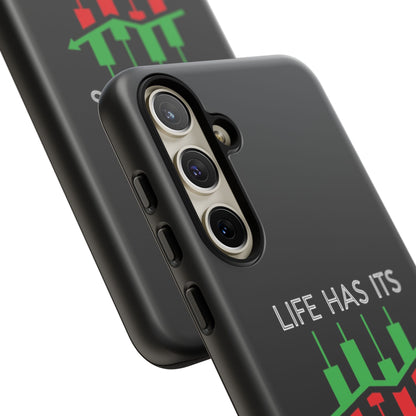 Stylish Phone Case for Day Traders, Life Has Its Ups and Downs, Unique Gift for Traders, Trendy Tech Accessories, iPhone Cover