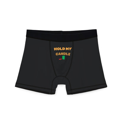 Funny Men's Boxers - 'Hold My Candle' Comfort Underwear, Unique Gift for Him, Quirky Loungewear, Anniversary Gift, Birthday Present