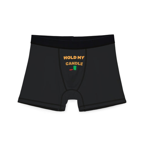 Funny Men's Boxers - 'Hold My Candle' Comfort Underwear, Unique Gift for Him, Quirky Loungewear, Anniversary Gift, Birthday Present