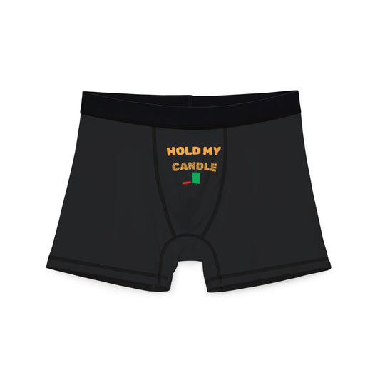 Funny Men's Boxers - 'Hold My Candle' Comfort Underwear, Unique Gift for Him, Quirky Loungewear, Anniversary Gift, Birthday Present
