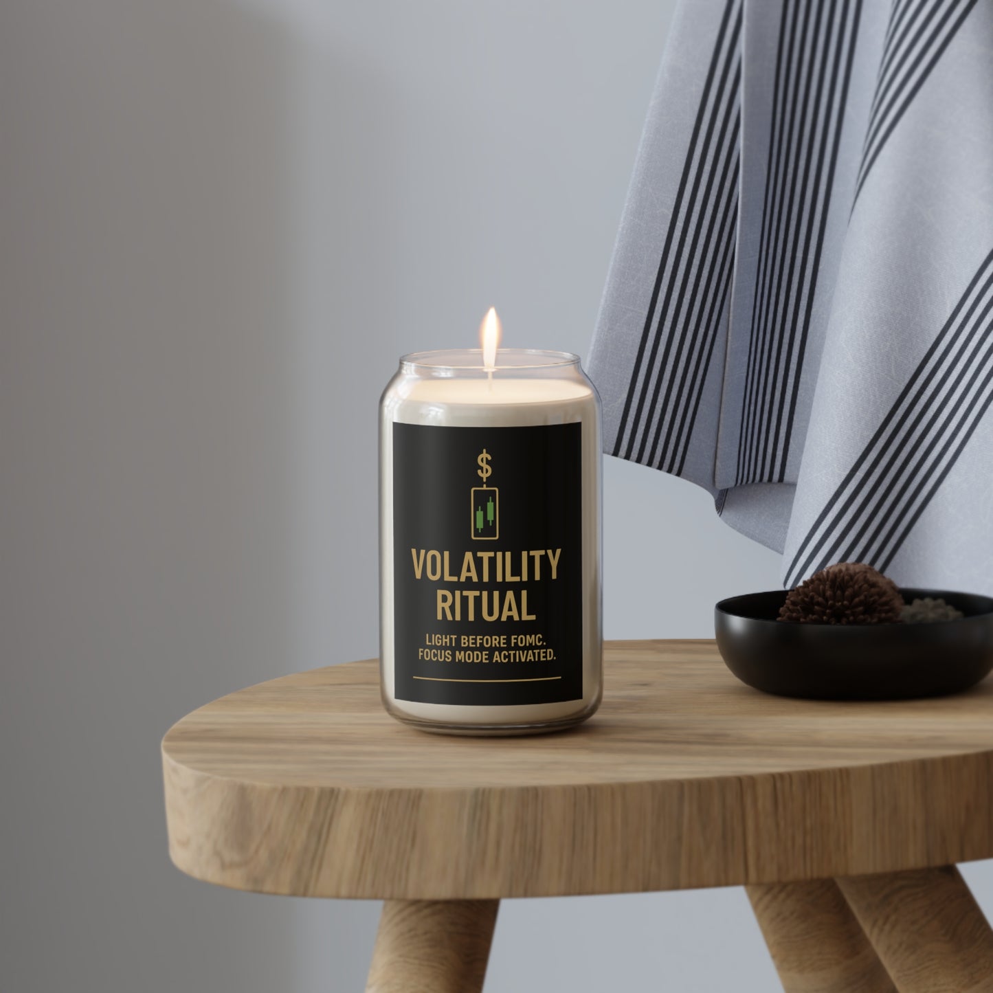 Volatility Ritual Scented Candle – Motivational Trading Candle for Focus, FOMC Prep, Finance Gift, Market Mindset Decor, Eco-Friendly