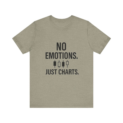 No Emotions Just Charts T-Shirt – Bold Trader Mindset Tee with Candlestick Pattern | Trading Psychology Shirt | Stock Market Gift