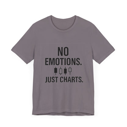 No Emotions Just Charts T-Shirt – Bold Trader Mindset Tee with Candlestick Pattern | Trading Psychology Shirt | Stock Market Gift