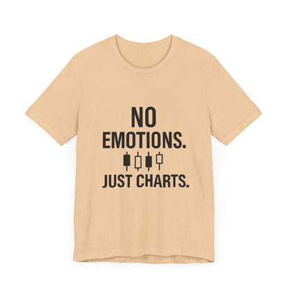 No Emotions Just Charts T-Shirt – Bold Trader Mindset Tee with Candlestick Pattern | Trading Psychology Shirt | Stock Market Gift