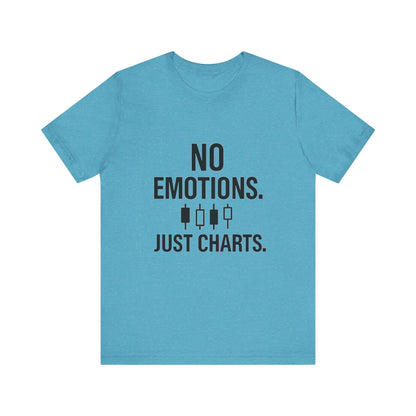 No Emotions Just Charts T-Shirt – Bold Trader Mindset Tee with Candlestick Pattern | Trading Psychology Shirt | Stock Market Gift