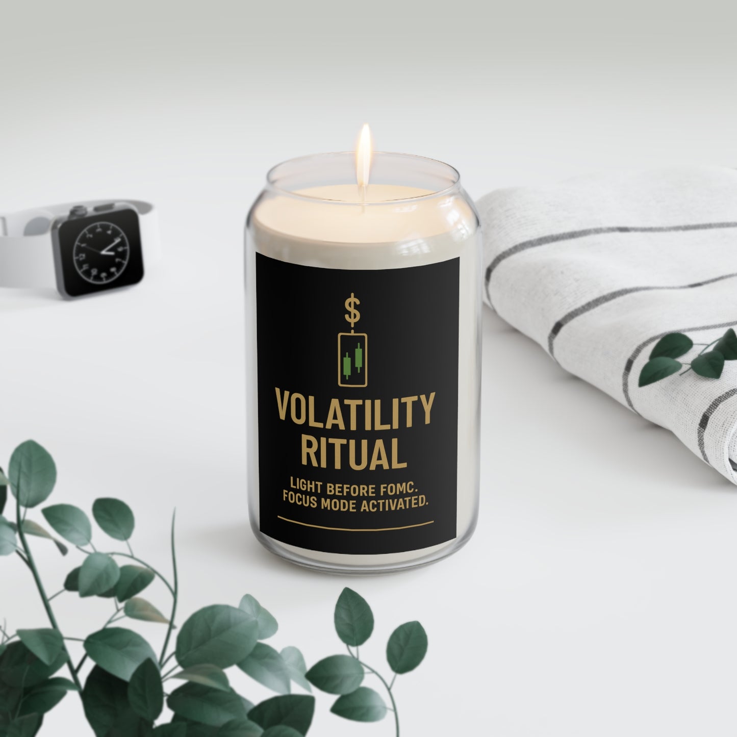 Volatility Ritual Scented Candle – Motivational Trading Candle for Focus, FOMC Prep, Finance Gift, Market Mindset Decor, Eco-Friendly