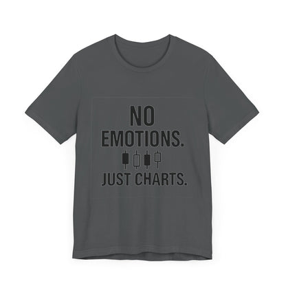 No Emotions Just Charts T-Shirt – Bold Trader Mindset Tee with Candlestick Pattern | Trading Psychology Shirt | Stock Market Gift