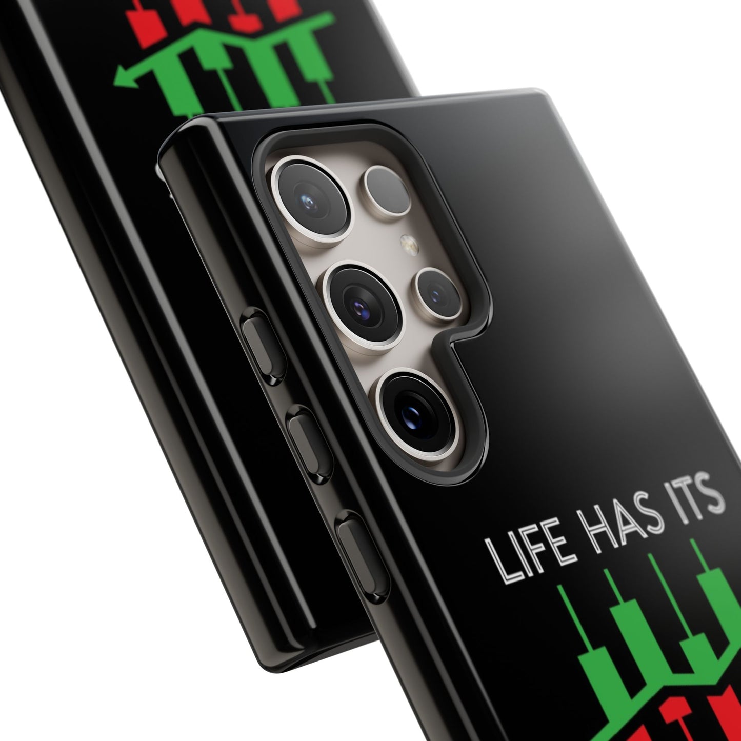 Stylish Phone Case for Day Traders, Life Has Its Ups and Downs, Unique Gift for Traders, Trendy Tech Accessories, iPhone Cover