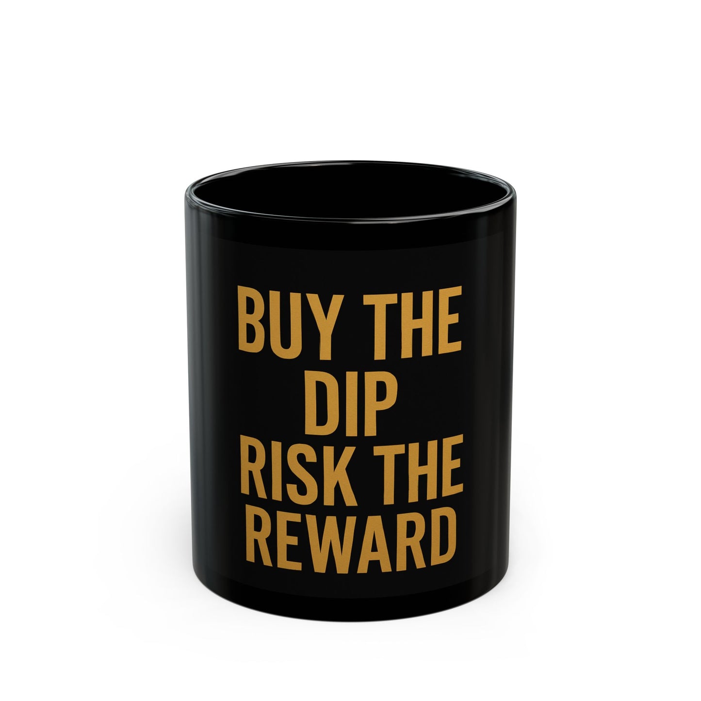 Buy the Dip Mug | Motivational Black Coffee Cup for Traders | Finance Gift | Stock Market Decor | Risk the Reward
