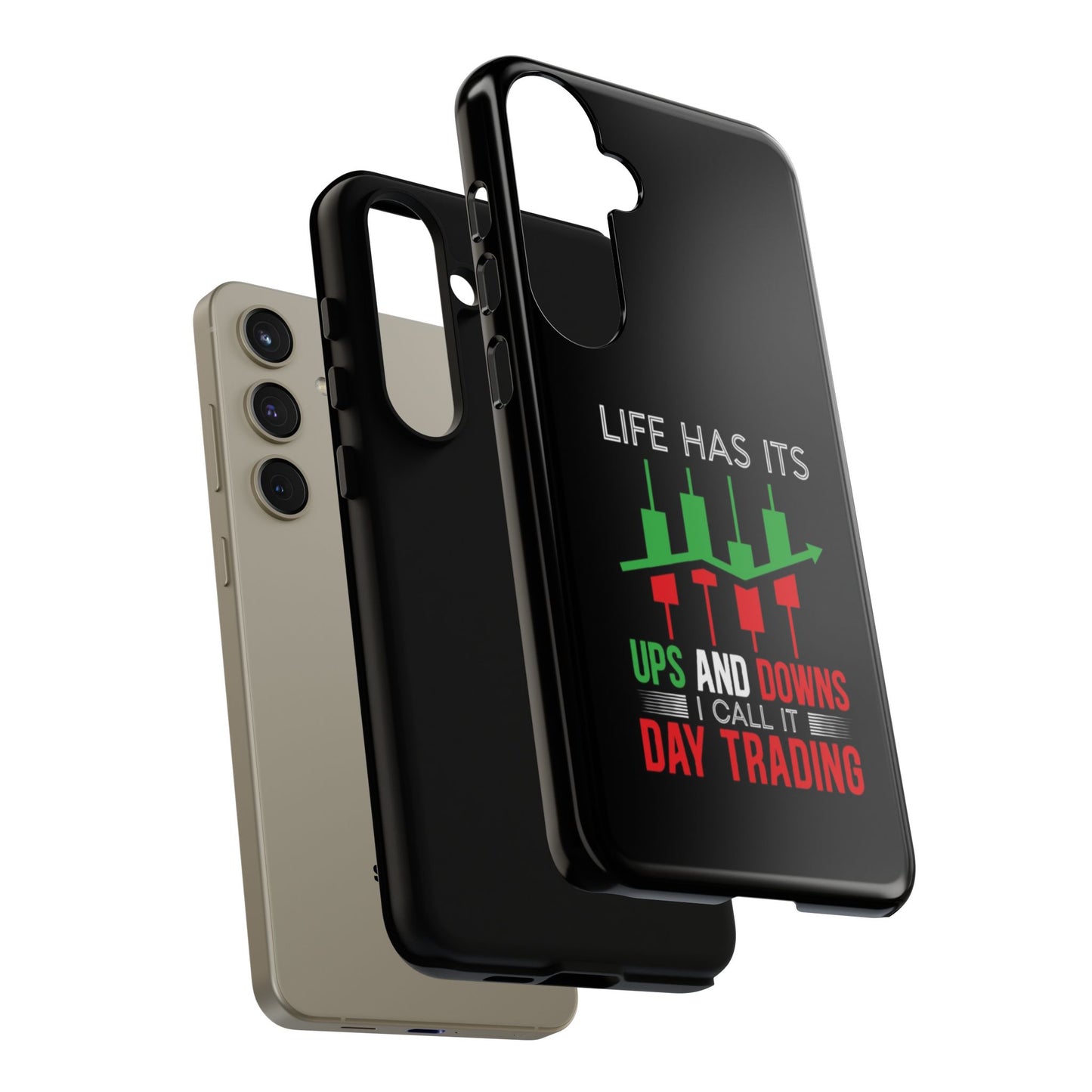 Stylish Phone Case for Day Traders, Life Has Its Ups and Downs, Unique Gift for Traders, Trendy Tech Accessories, iPhone Cover