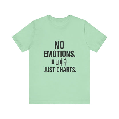 No Emotions Just Charts T-Shirt – Bold Trader Mindset Tee with Candlestick Pattern | Trading Psychology Shirt | Stock Market Gift