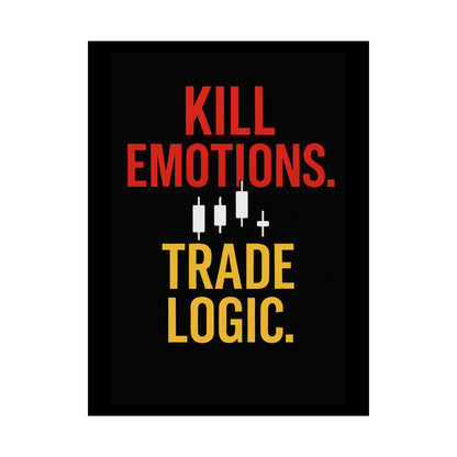 KILL EMOTIONS. TRADE LOGIC. – Bold Trading Mindset Poster | Stock Market Wall Art | Trader Motivation Print