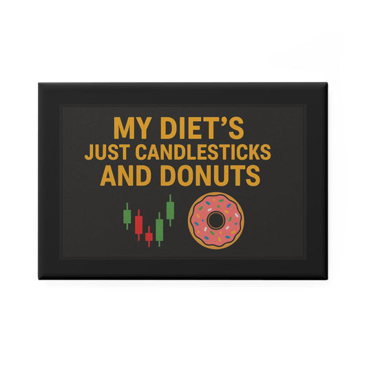 Funny Donut Magnet – Sweet & Sassy Rectangle Fridge Decor | Cute Gift for Traders, Foodies & Office Humor