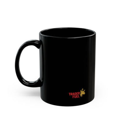 Trader's Logic Black Coffee Mug - Motivational Coffee Cup, Perfect Gift for Stock Traders, Emotions vs Logic, Daily Motivation, 11oz, 15oz