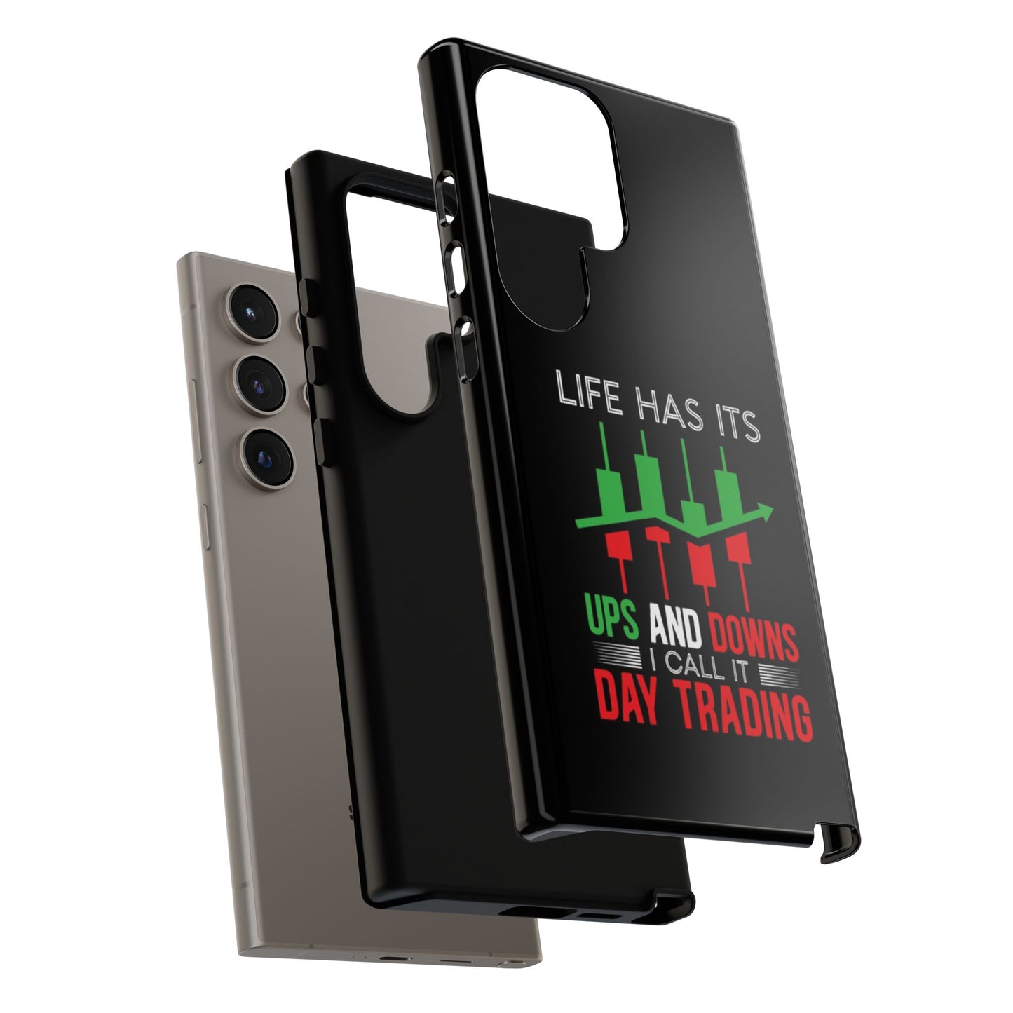 Stylish Phone Case for Day Traders, Life Has Its Ups and Downs, Unique Gift for Traders, Trendy Tech Accessories, iPhone Cover