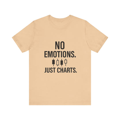No Emotions Just Charts T-Shirt – Bold Trader Mindset Tee with Candlestick Pattern | Trading Psychology Shirt | Stock Market Gift